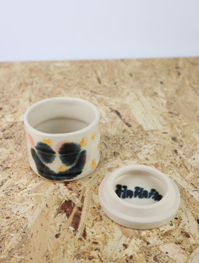 You are funny trinket jar- orange & pink