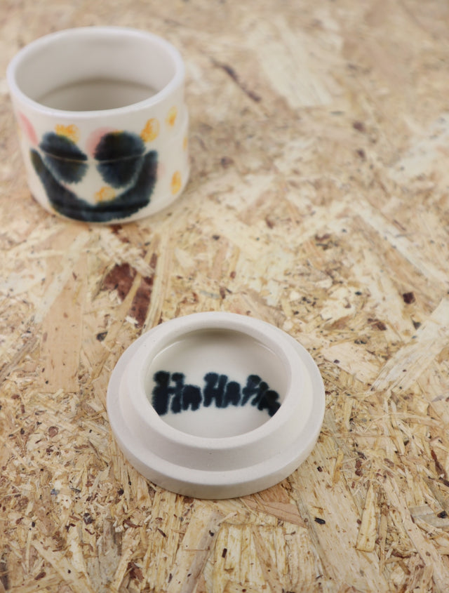 You are funny trinket jar- orange & pink