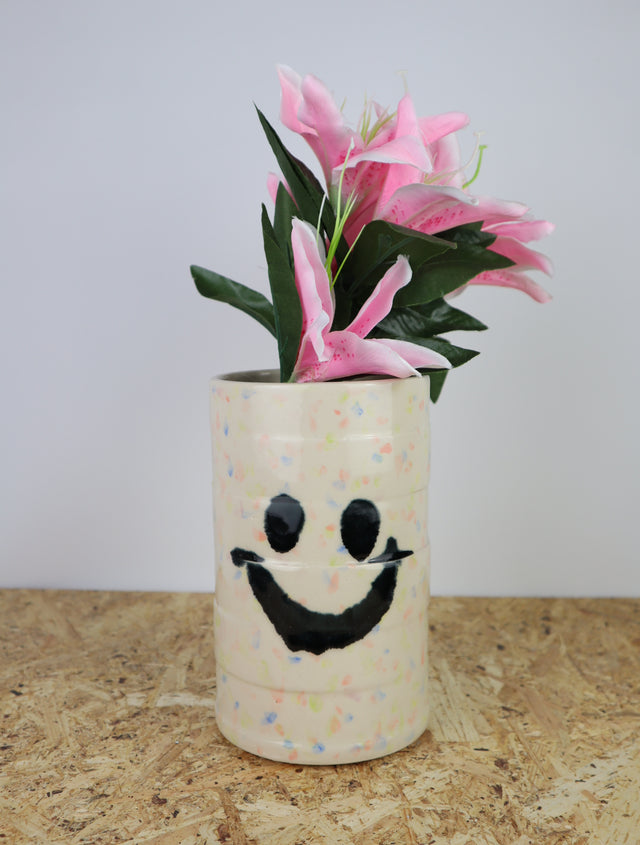 You are funny vase- pastel dots
