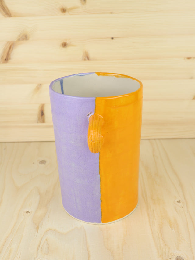 Dialog X Extruder "lavender/orange" DUO large vase with two handles