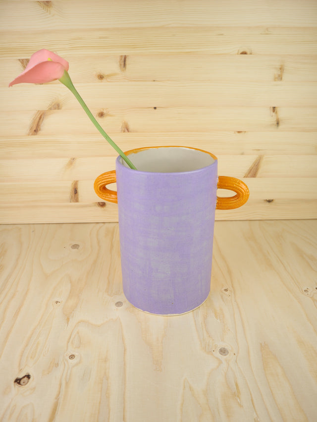 Dialog X Extruder "lavender/orange" DUO large vase with two handles