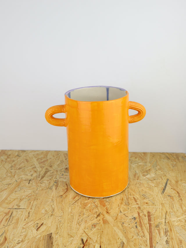 Dialog X Extruder "lavender/orange" DUO large vase with two handles