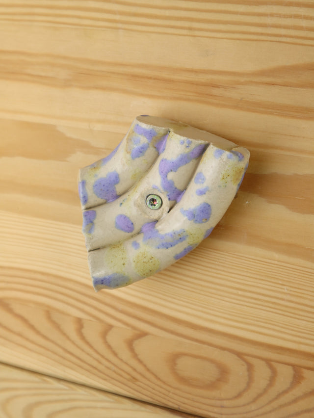 "Lavender drip" Decorative stoneware handle