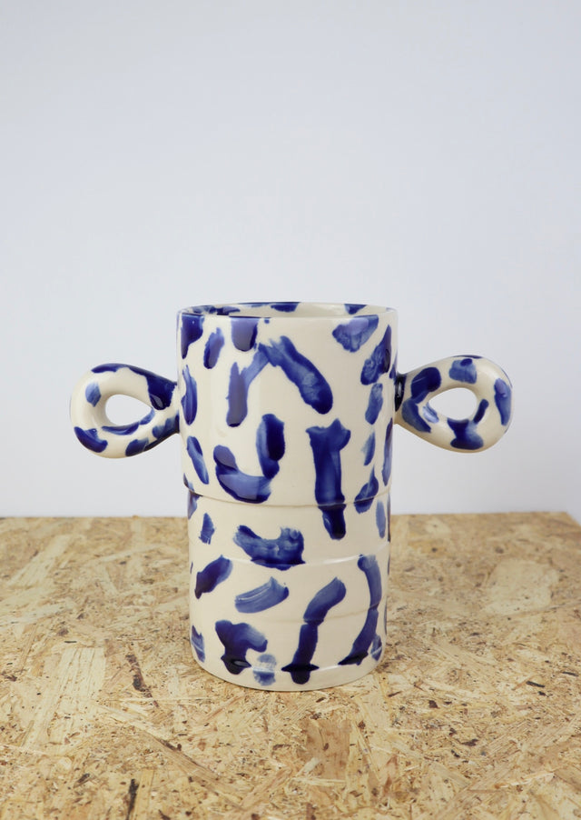 Dialog "Blue drip" vase