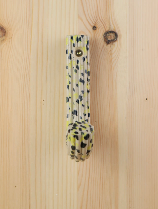 "Yellow & black dots" Extruded hanger