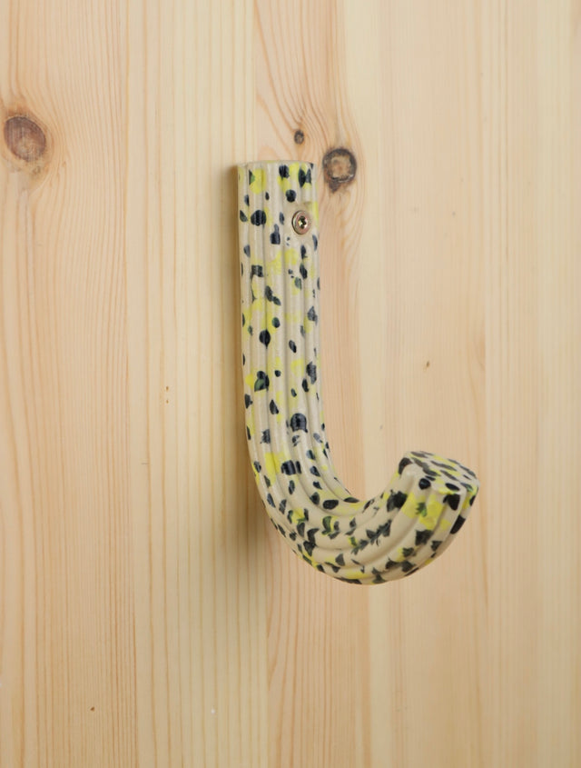 "Yellow & black dots" Extruded hanger