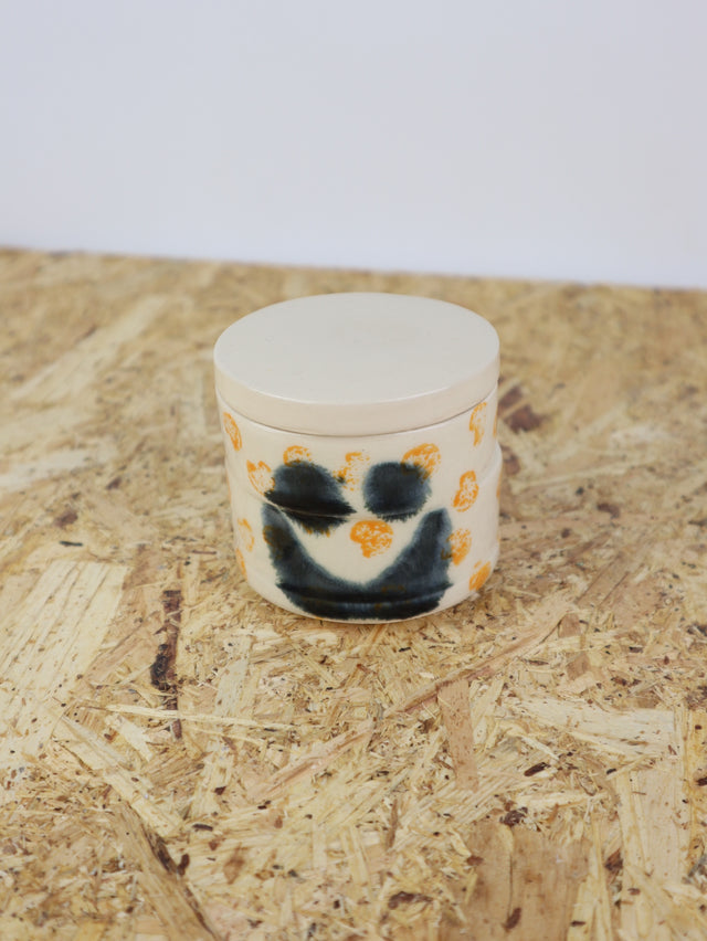 You are funny trinket jar- Orange pattern