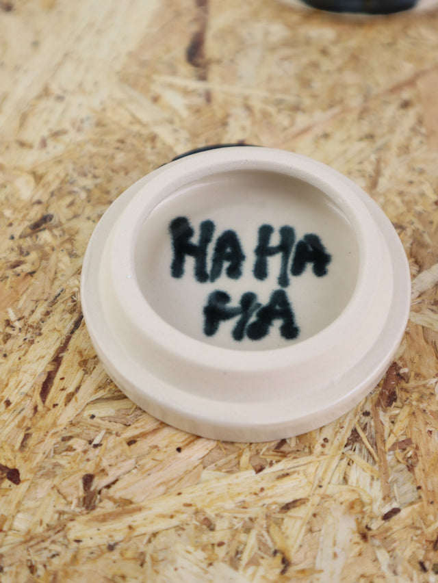 You are funny trinket jar- Orange pattern