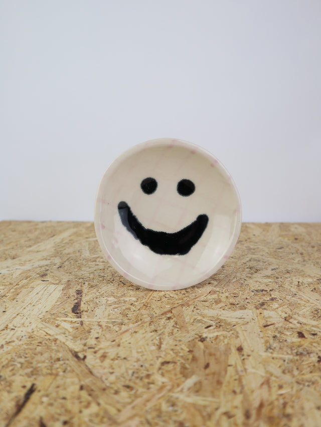 Medium - You are funny trinket bowl - faded purple grid