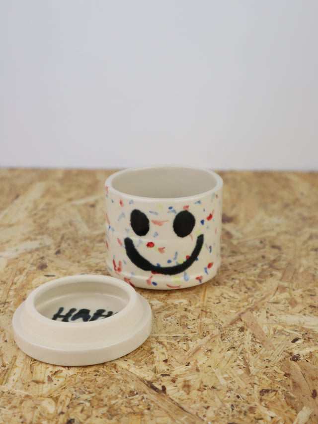 You are funny trinket jar- Red blue green