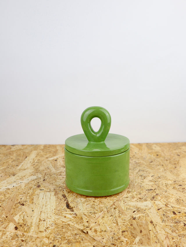 Dialog "Green" medium jar with lid