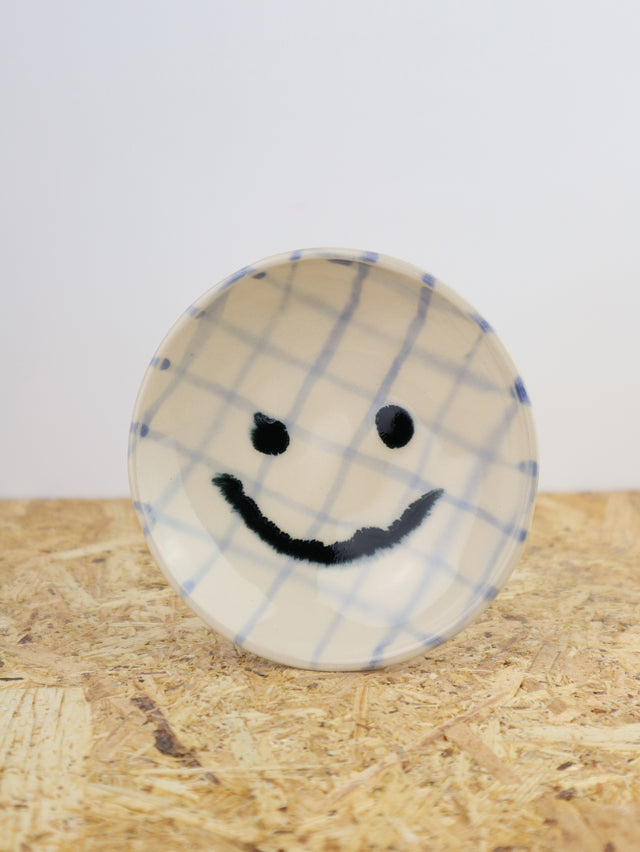 Medium - You are funny trinket bowl - blue grid