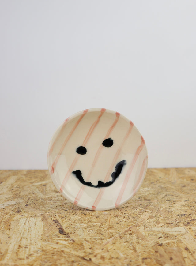 Medium - You are funny trinket bowl -pinkish stripes
