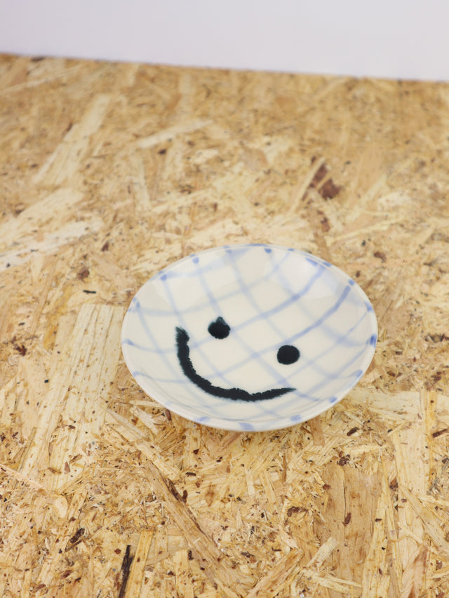 Medium - You are funny trinket bowl - blue grid