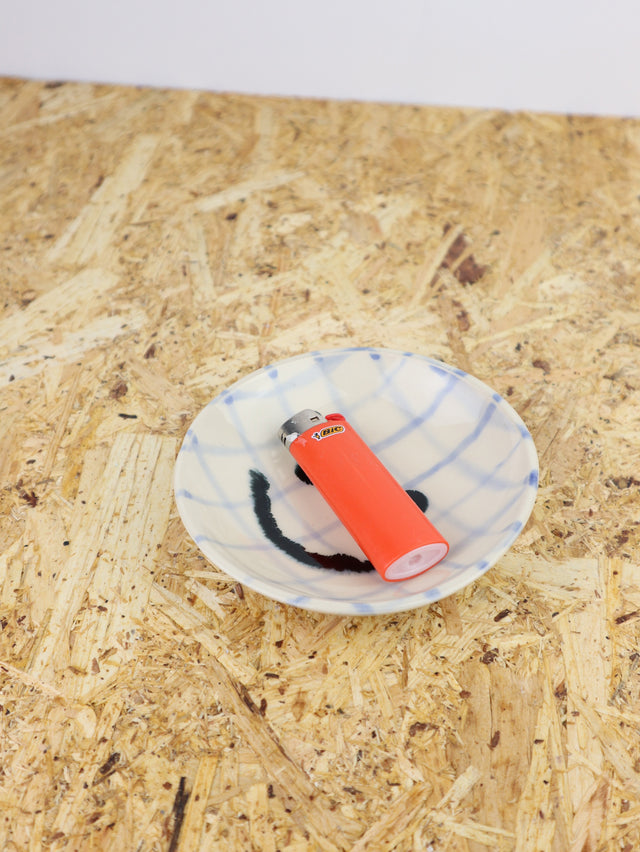 Medium - You are funny trinket bowl - blue grid