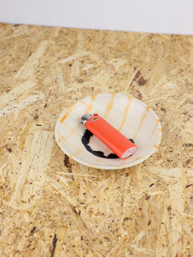 Medium - You are funny trinket bowl - orange grid