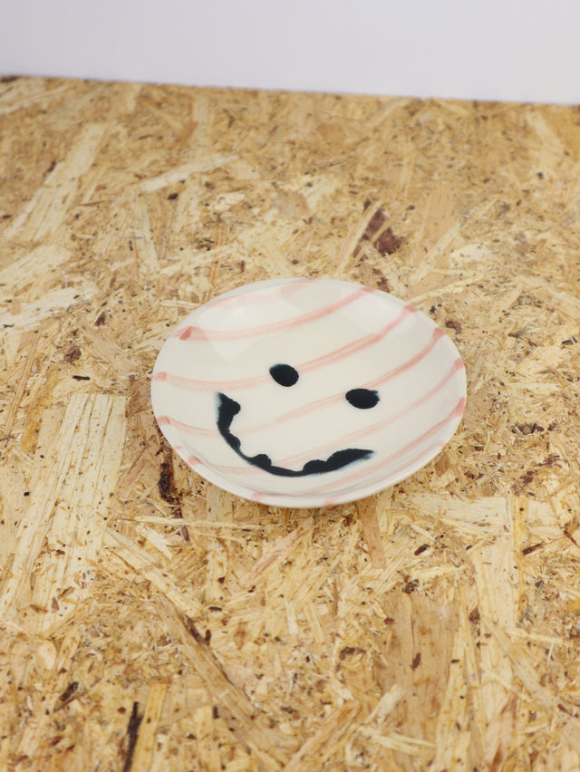 Medium - You are funny trinket bowl -pinkish stripes