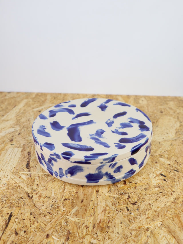 Dialog "blue strokes" large vessel with lid