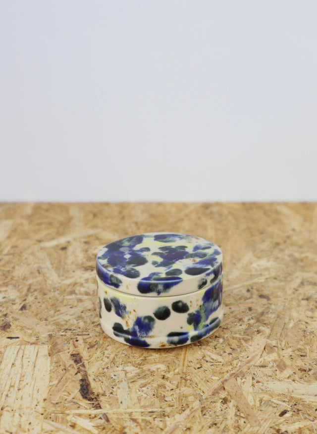 Dialog "blue, yellow and black" small container with lid