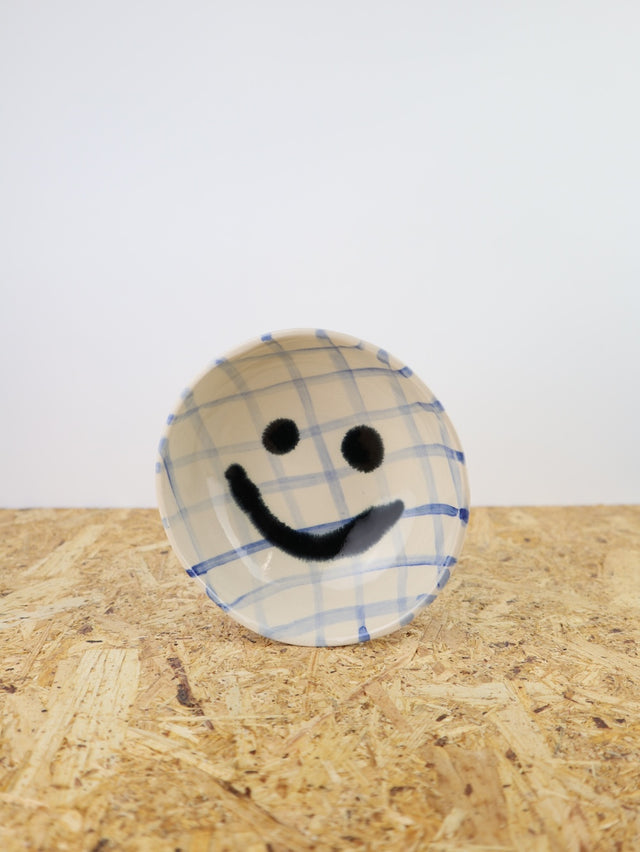 Large - You are funny trinket bowl -blue grid