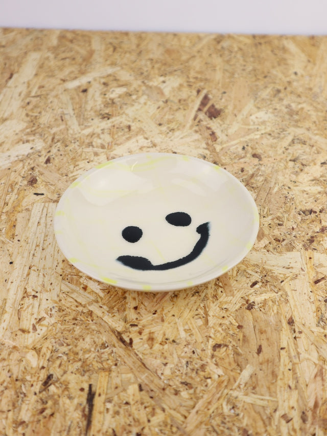 Medium - You are funny trinket bowl -faded yellow grid