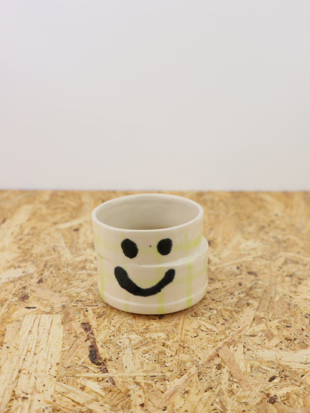 You are funny cup in light green grid