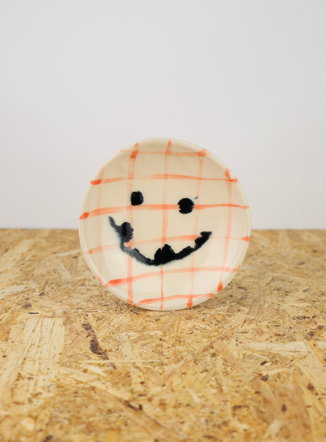 Medium - You are funny trinket bowl -red grid