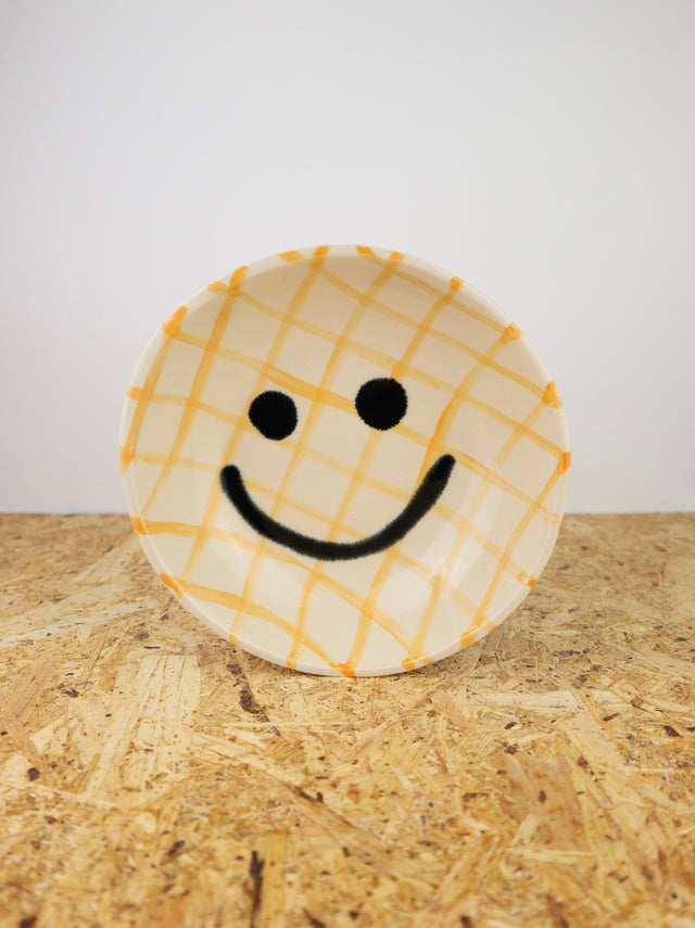 X Large-You are funny trinket bowl-Orange grid