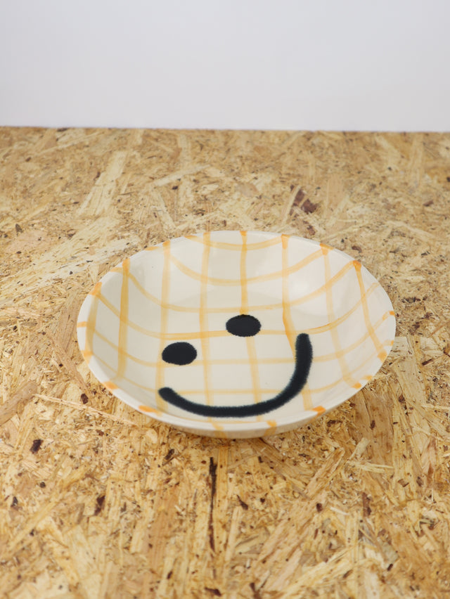 X Large-You are funny trinket bowl-Orange grid