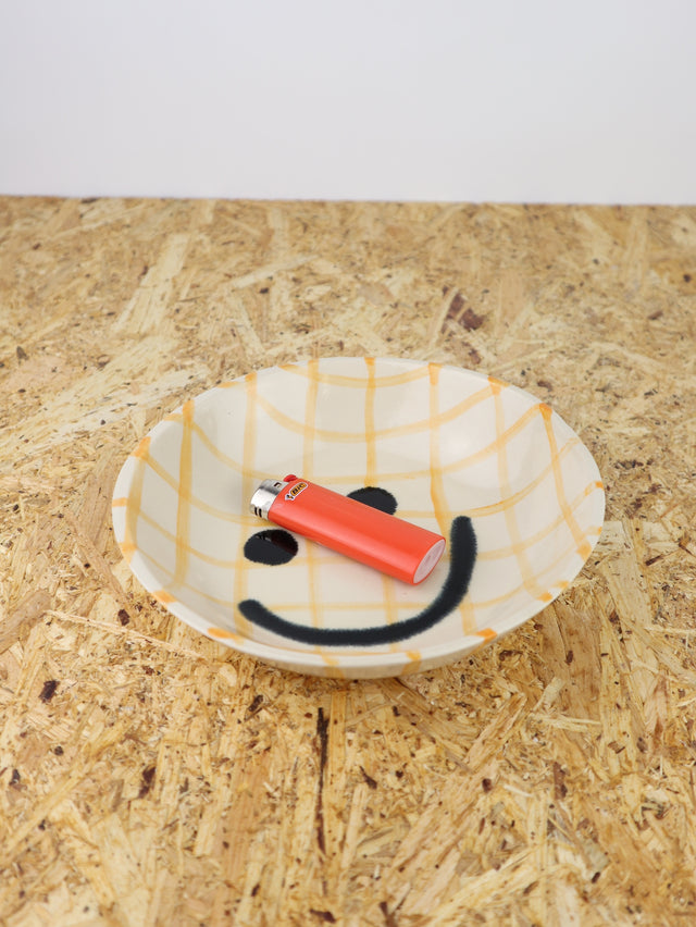 X Large-You are funny trinket bowl-Orange grid