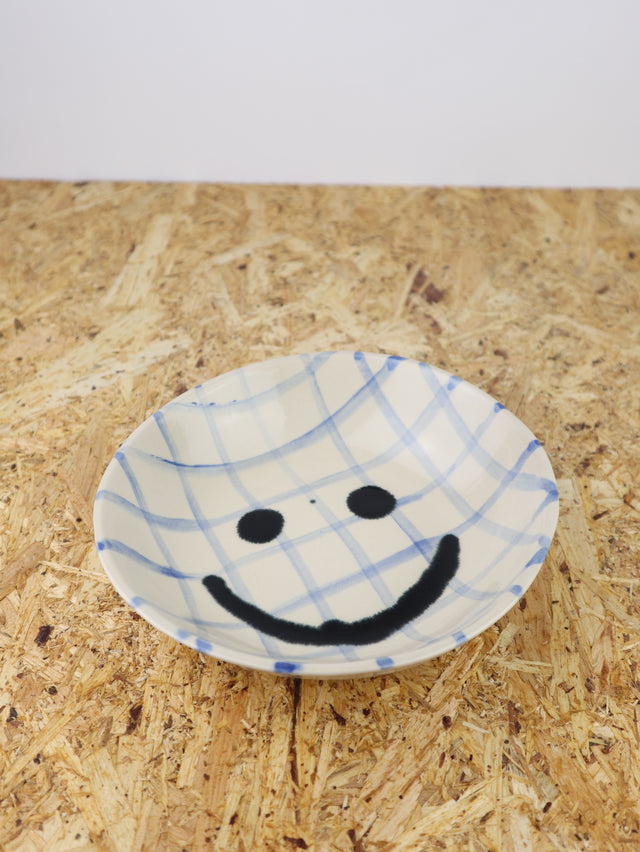 Large - You are funny trinket bowl -blue grid
