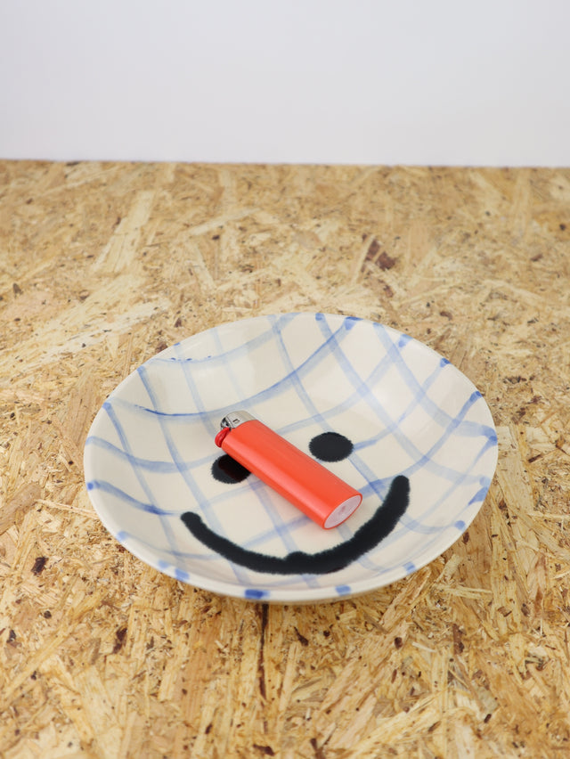 Large - You are funny trinket bowl -blue grid