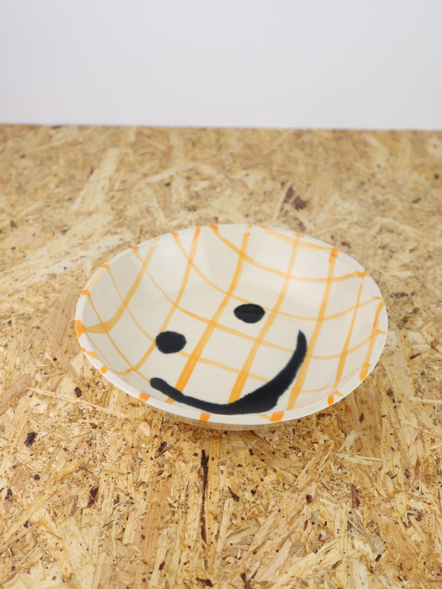 Large - You are funny trinket bowl -orange grid