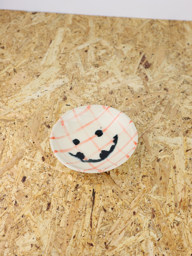 Medium - You are funny trinket bowl -red grid