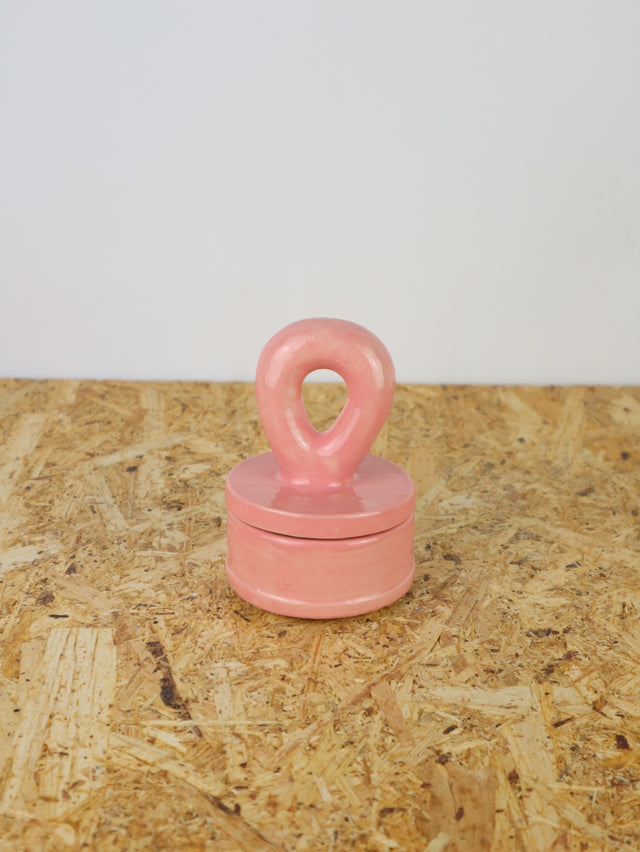 Dialog "pink" small container with lid and handle