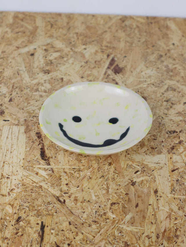 Medium - You are funny trinket bowl -in light green dots