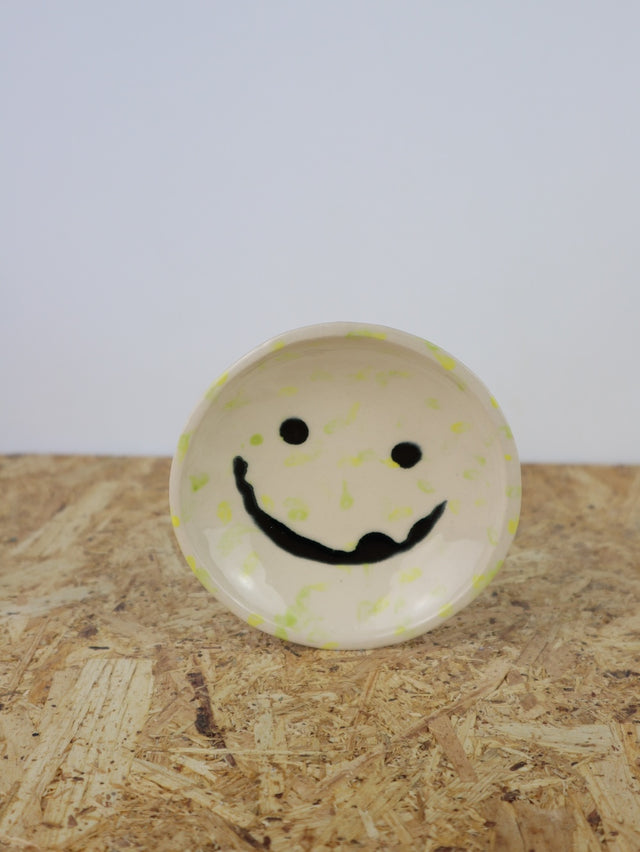 Medium - You are funny trinket bowl -in light green dots
