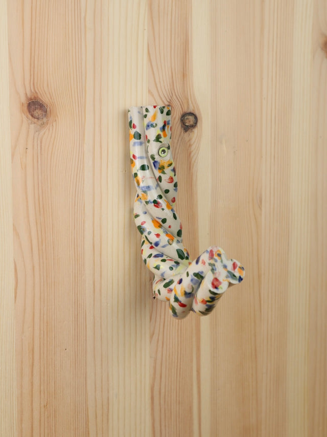 Twisted "clown colors" Extruded hanger