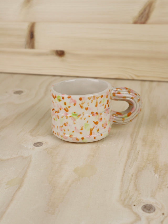 Dialog X Extruder cup in orange, pink & green dots