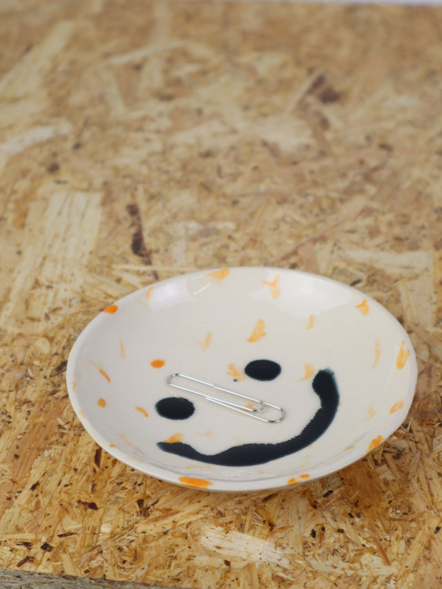 Medium - You are funny trinket bowl -in orange dots