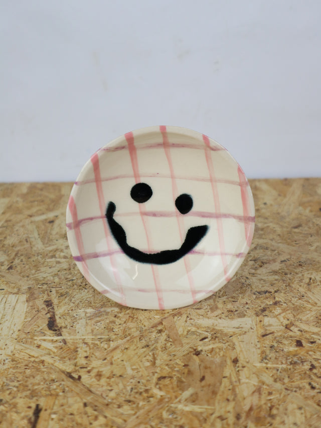Medium - You are funny trinket bowl -in pinky purple grid