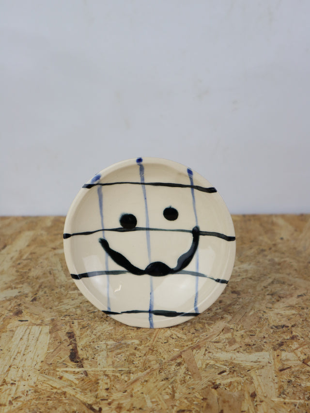 Medium - You are funny trinket bowl -in blue grid