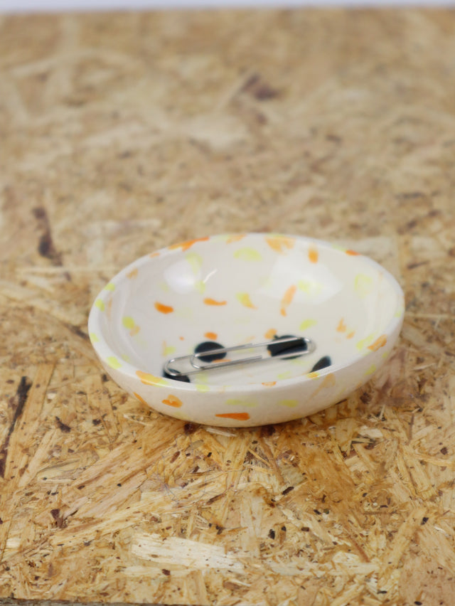 Small- You are funny trinket bowl -orange & yellow dots