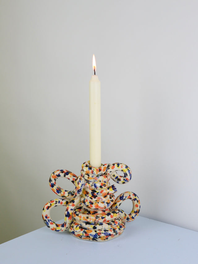 Extruded candle holder- Clown colors - nr.06