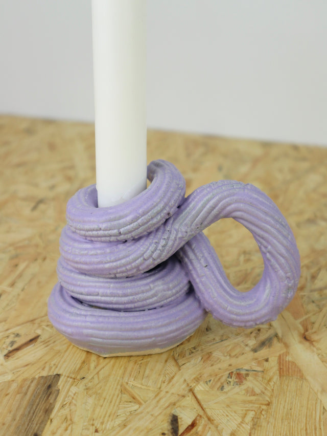 Extruded candle holder- lavender - nr.03