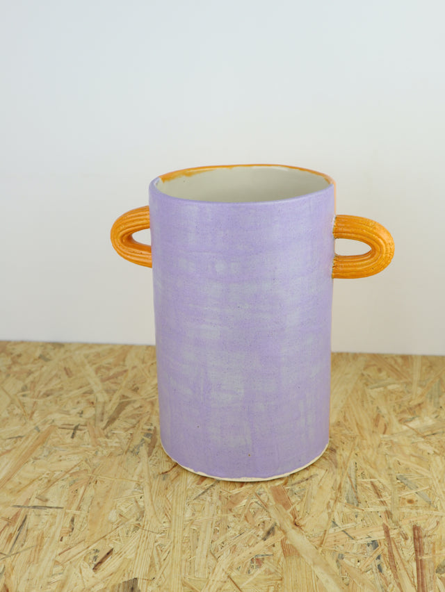 Dialog X Extruder "lavender/orange" DUO large vase with two handles