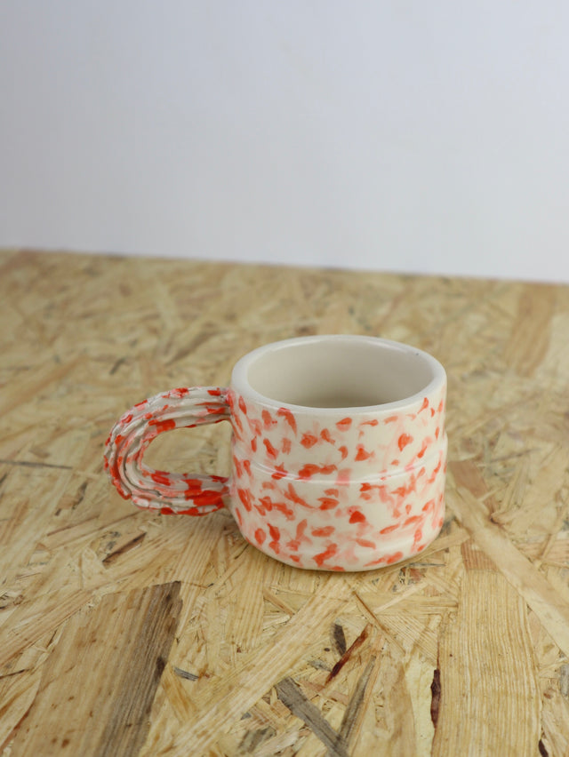 Dialog X Extruder cup in red, orange & pink dots