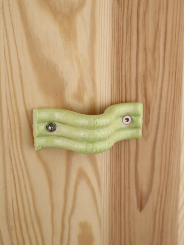 "Light green" Decorative stoneware handle