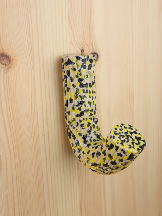 LARGE "Yellow & black dots" Extruded hanger