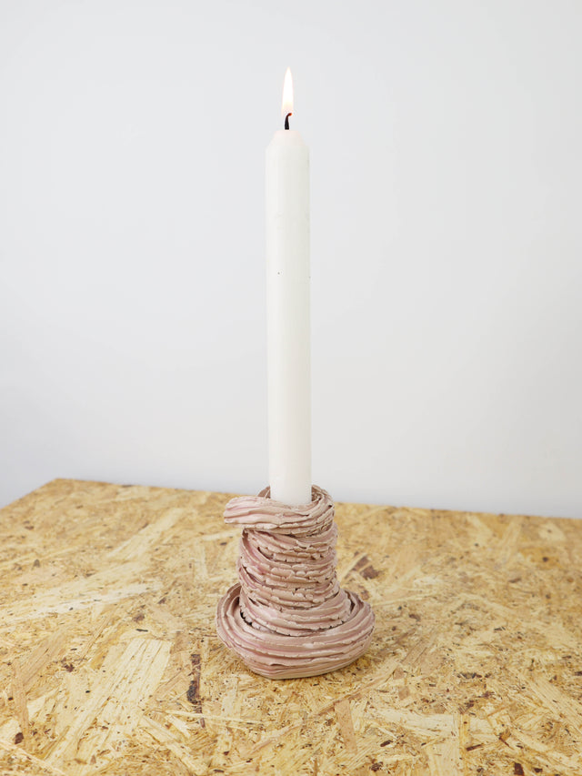 Extruded candle holder- soft pink - nr.02